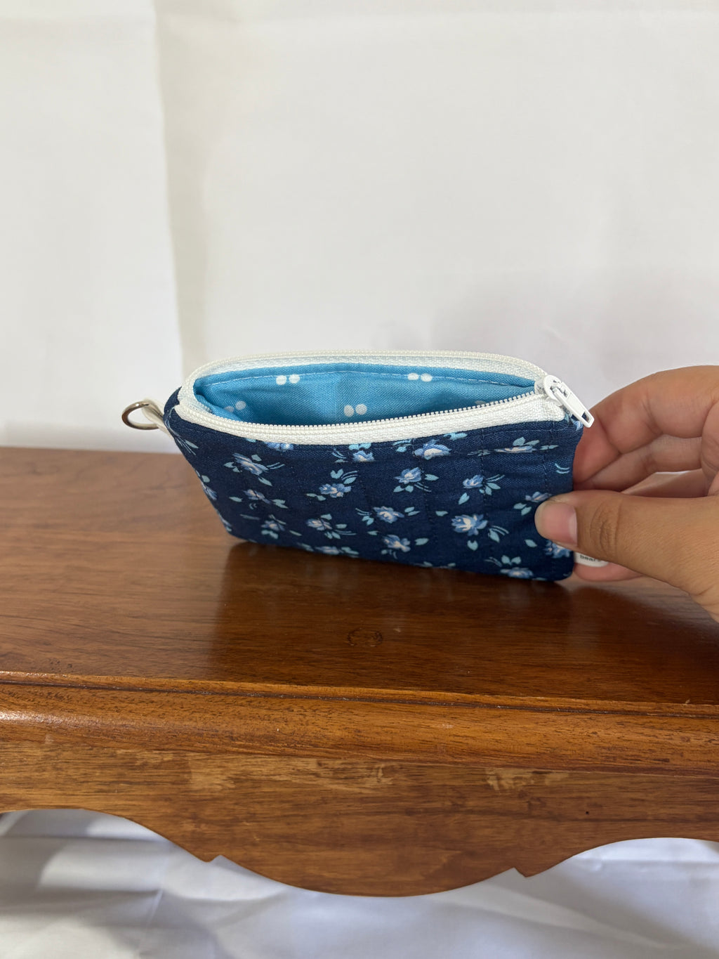 Deep Blue Floral Wallet