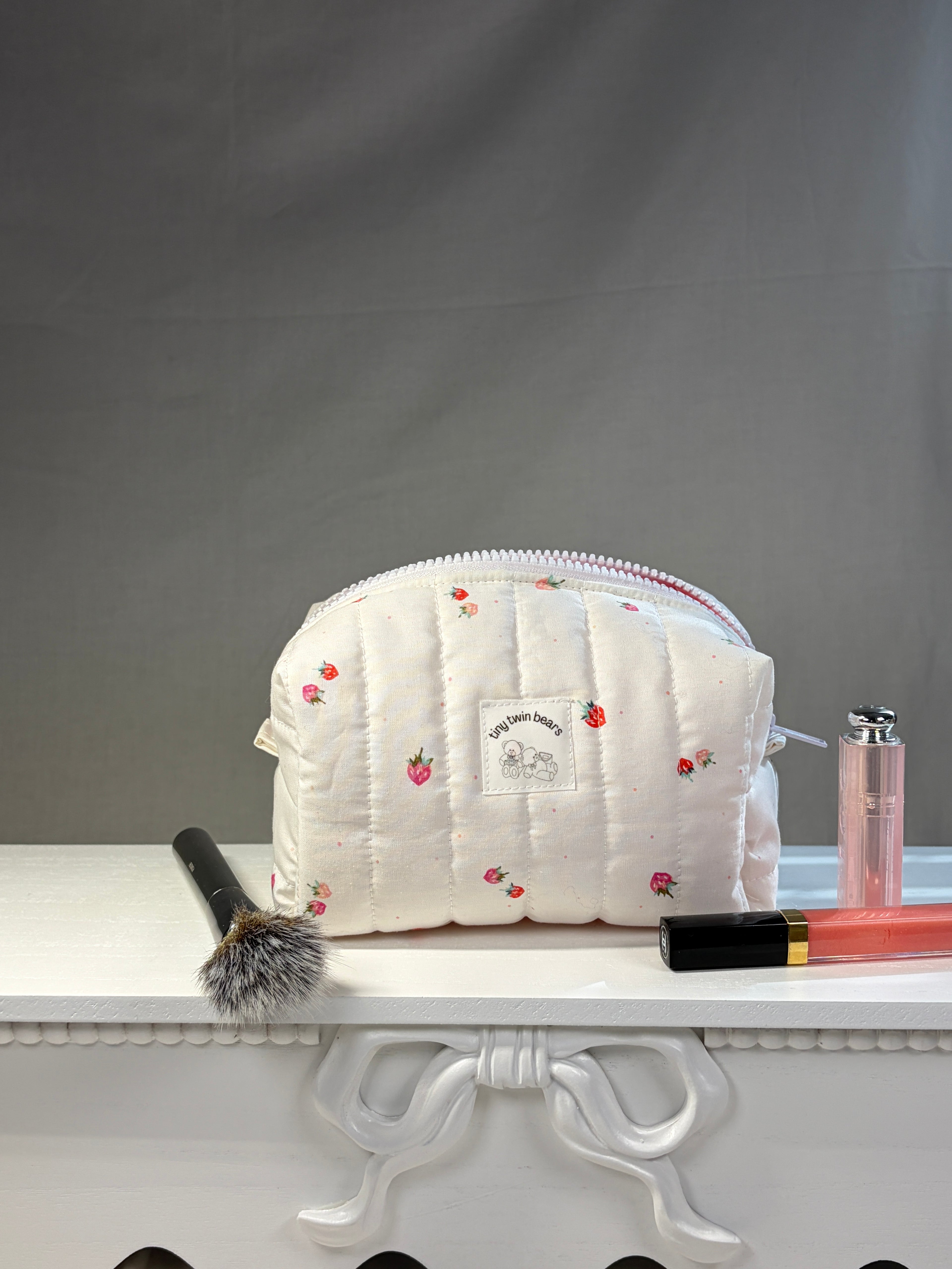 Strawberry Fields Boxy Makeup Bag
