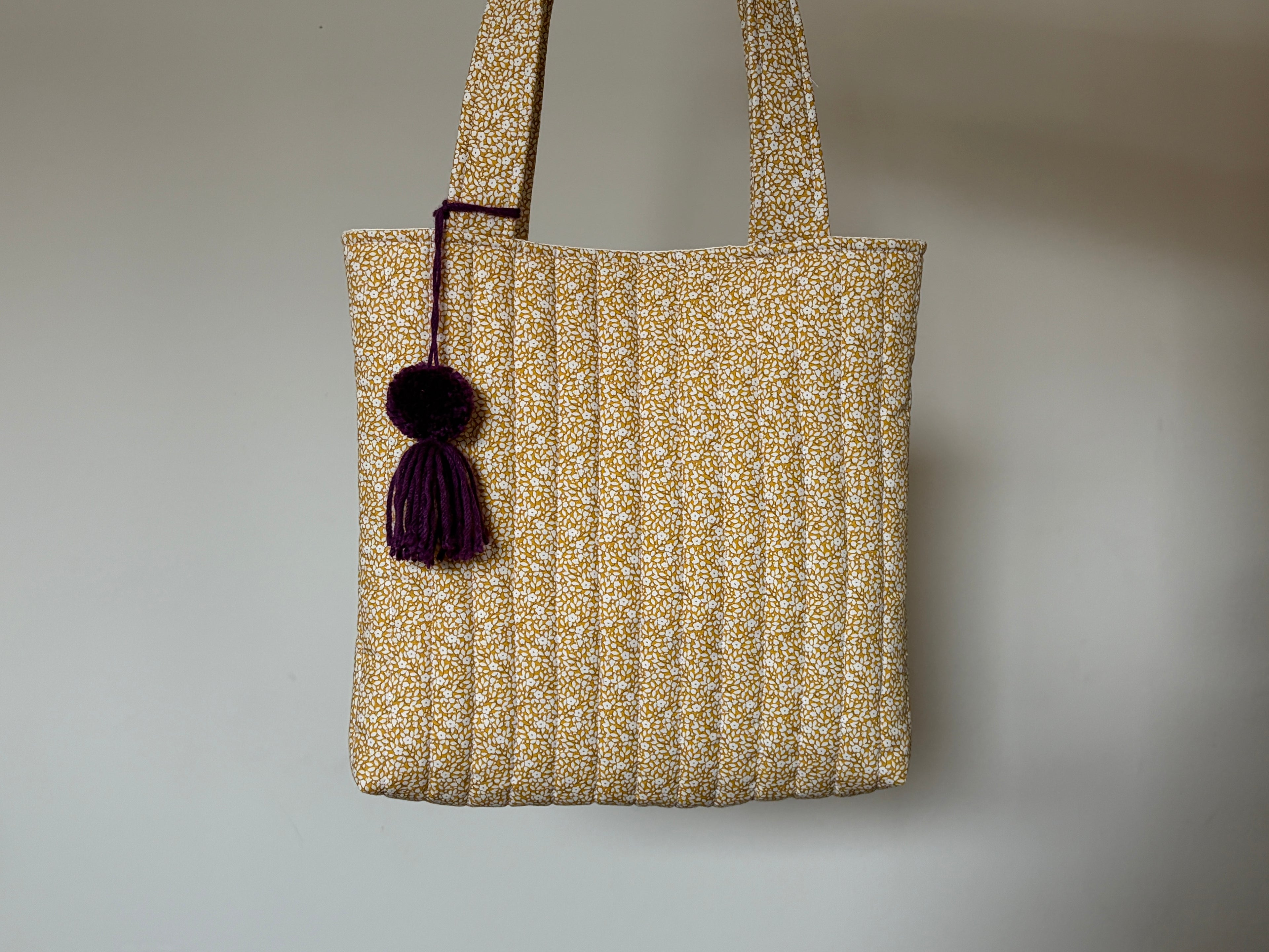 Mustard Cottage - Handmade Quilted Tote Bag