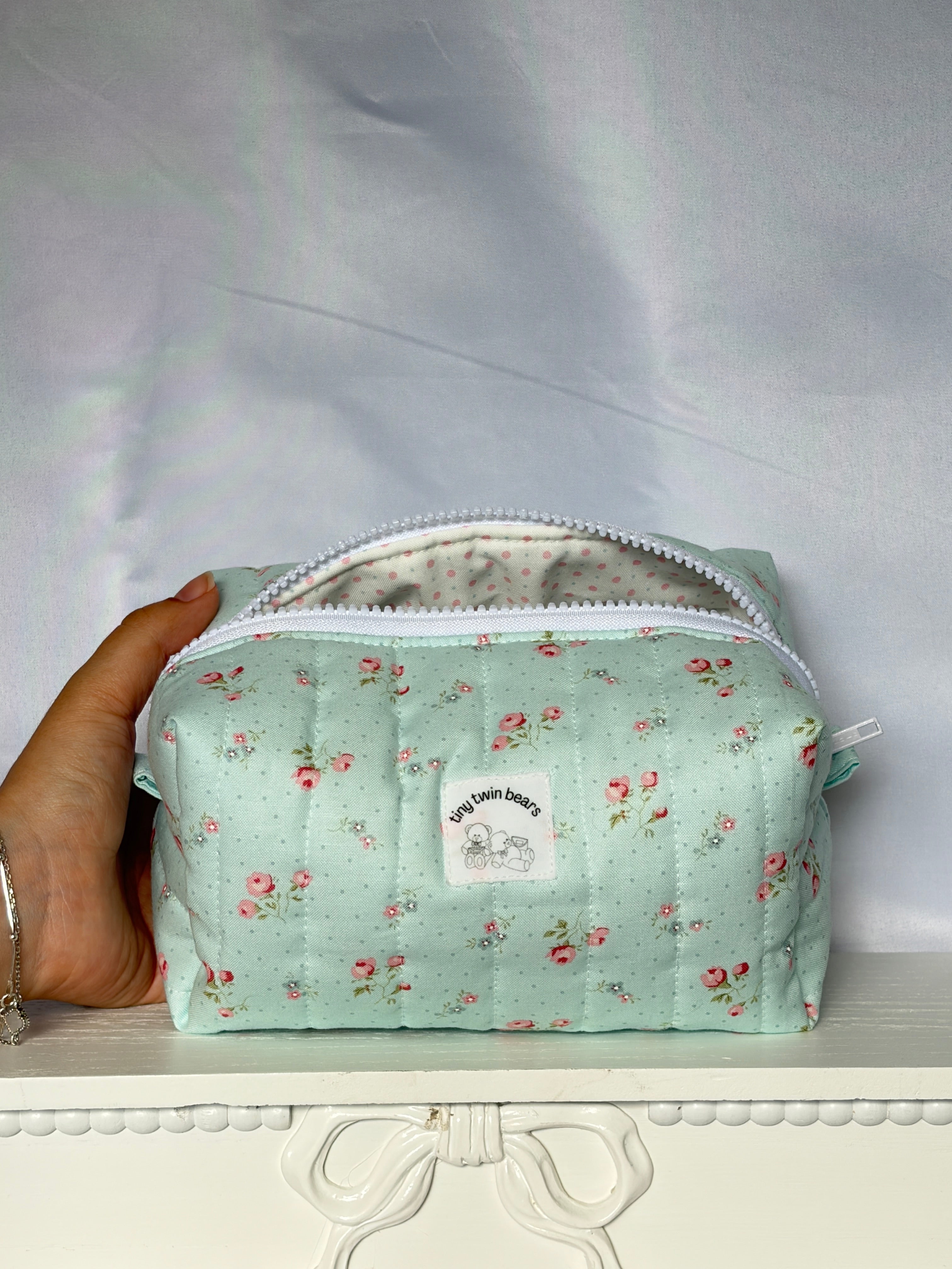 Blue Porcelain Boxy Bag