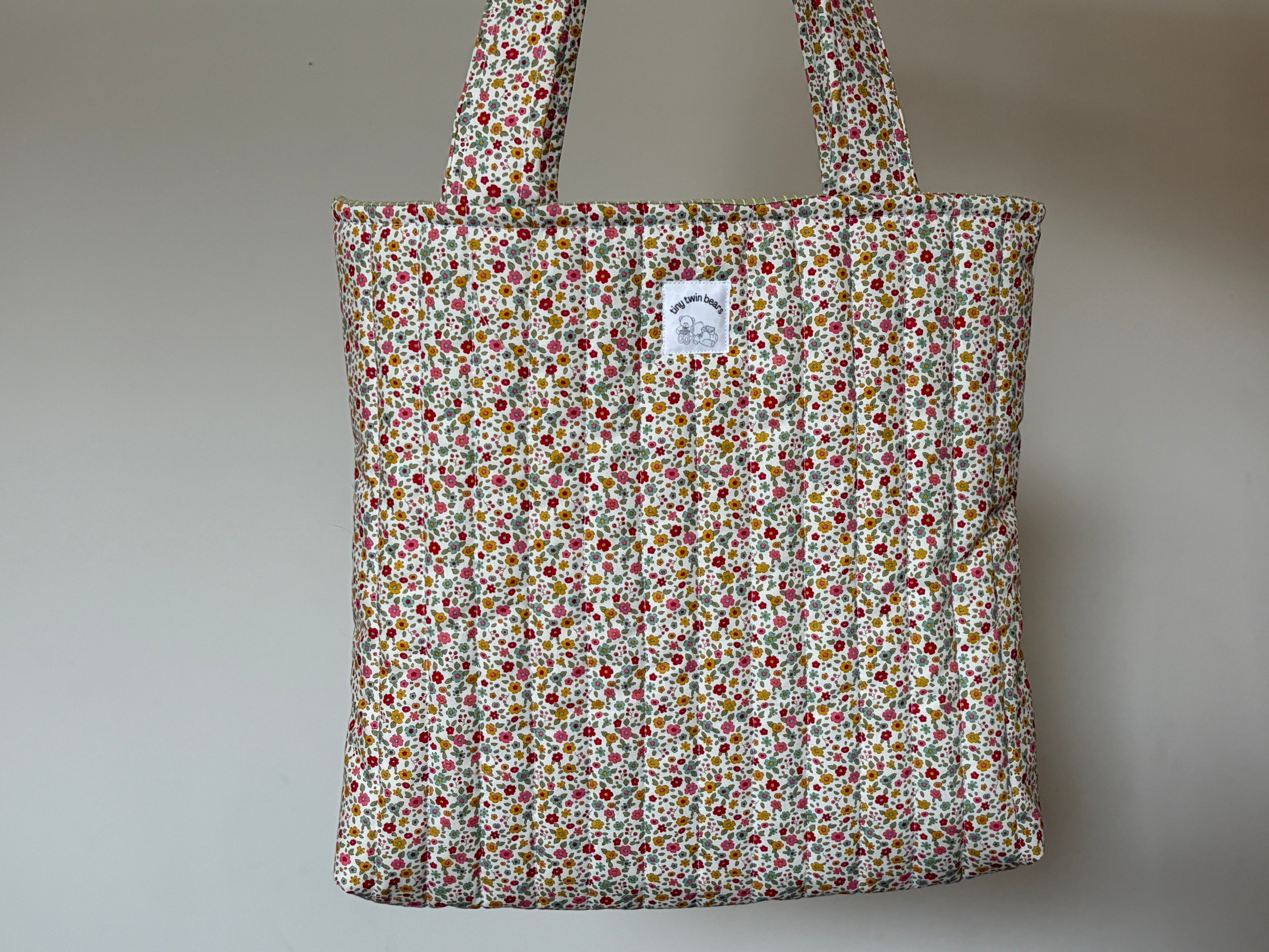 Cream Meadow - Handmade Quilted Tote Bag