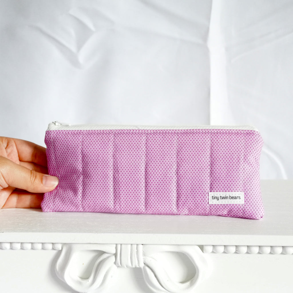 Purple Dot Pencil Case