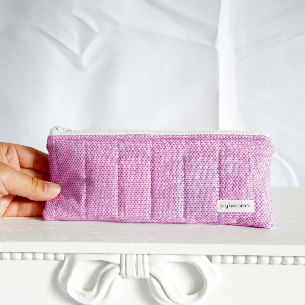 Purple Dot Pencil Case