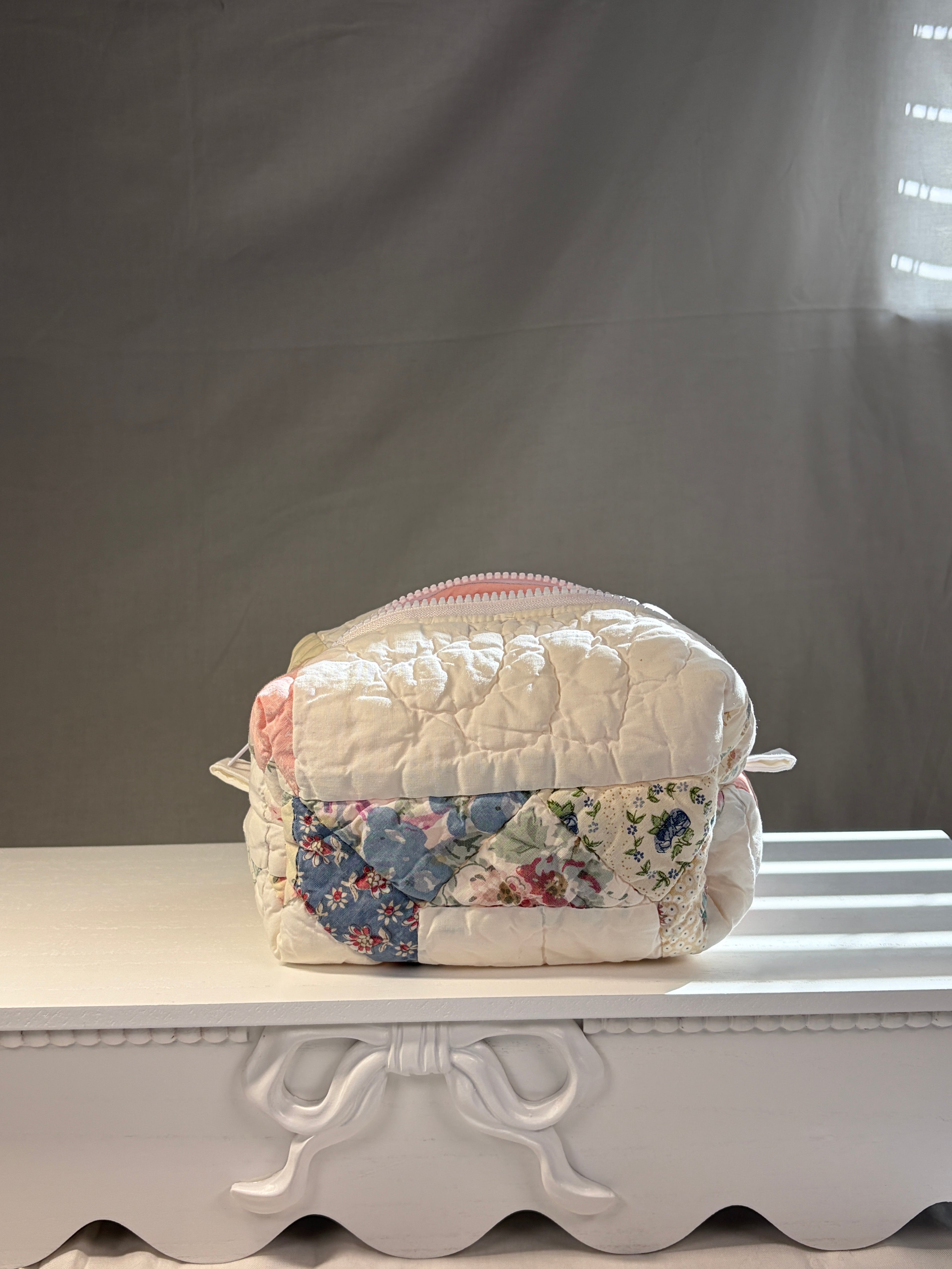 Upcycled Makeup Bag Polka Dot #1