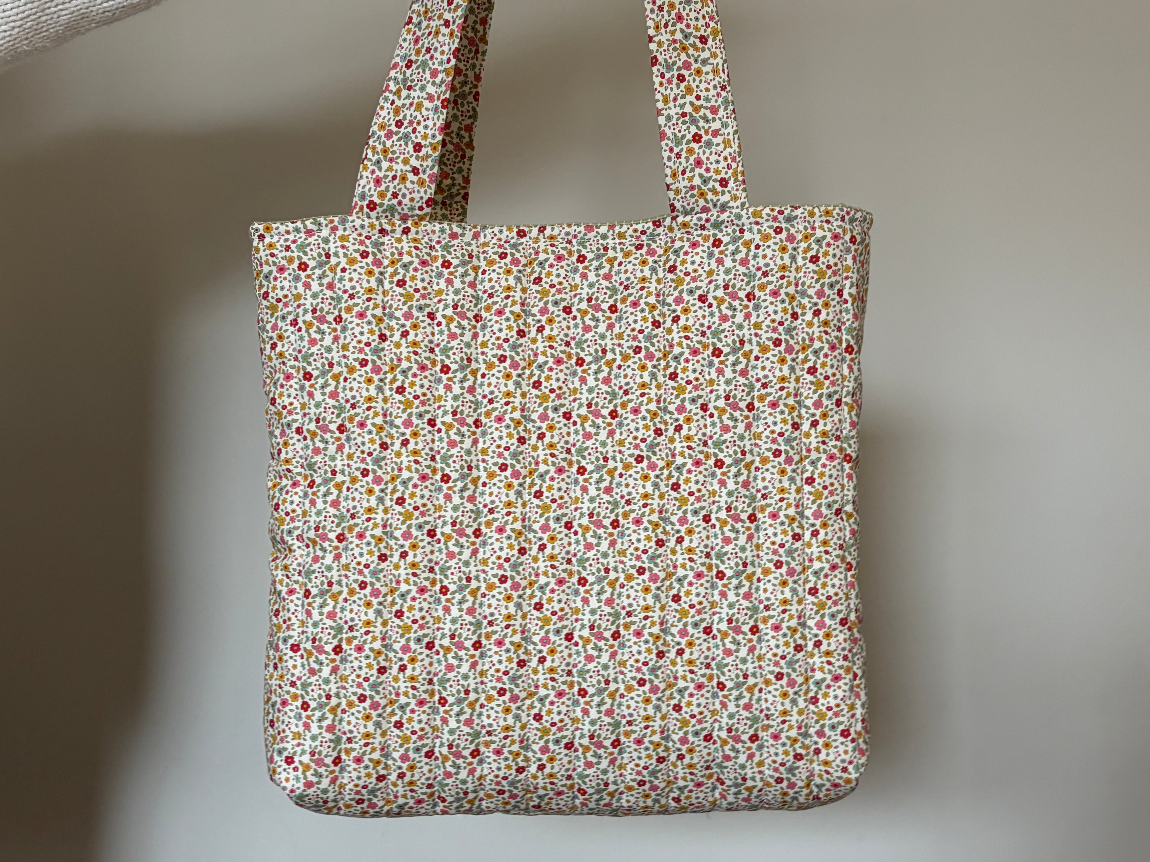 Cream Meadow - Handmade Quilted Tote Bag