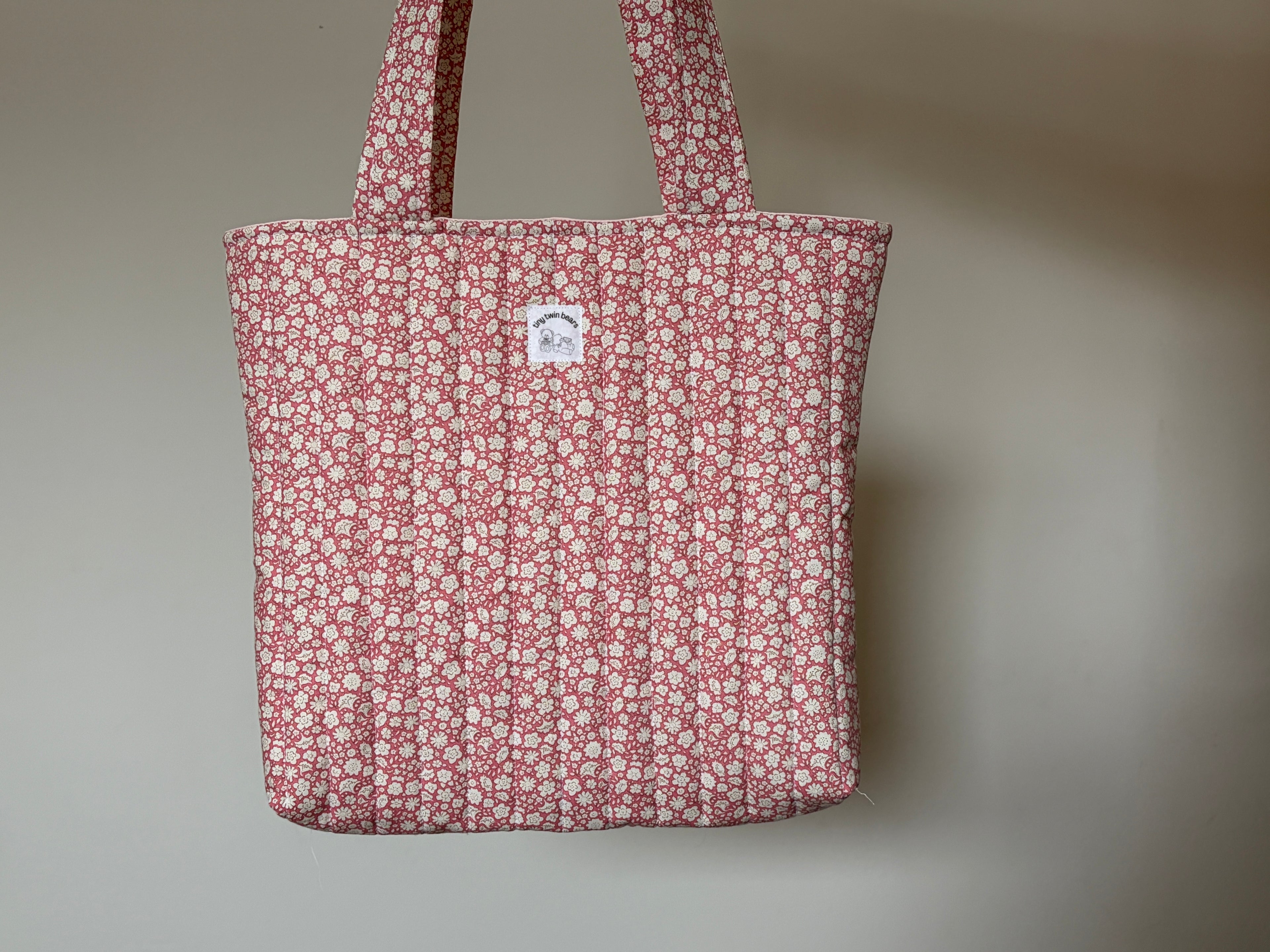 Pink Cottage - Handmade Quilted Tote Bag