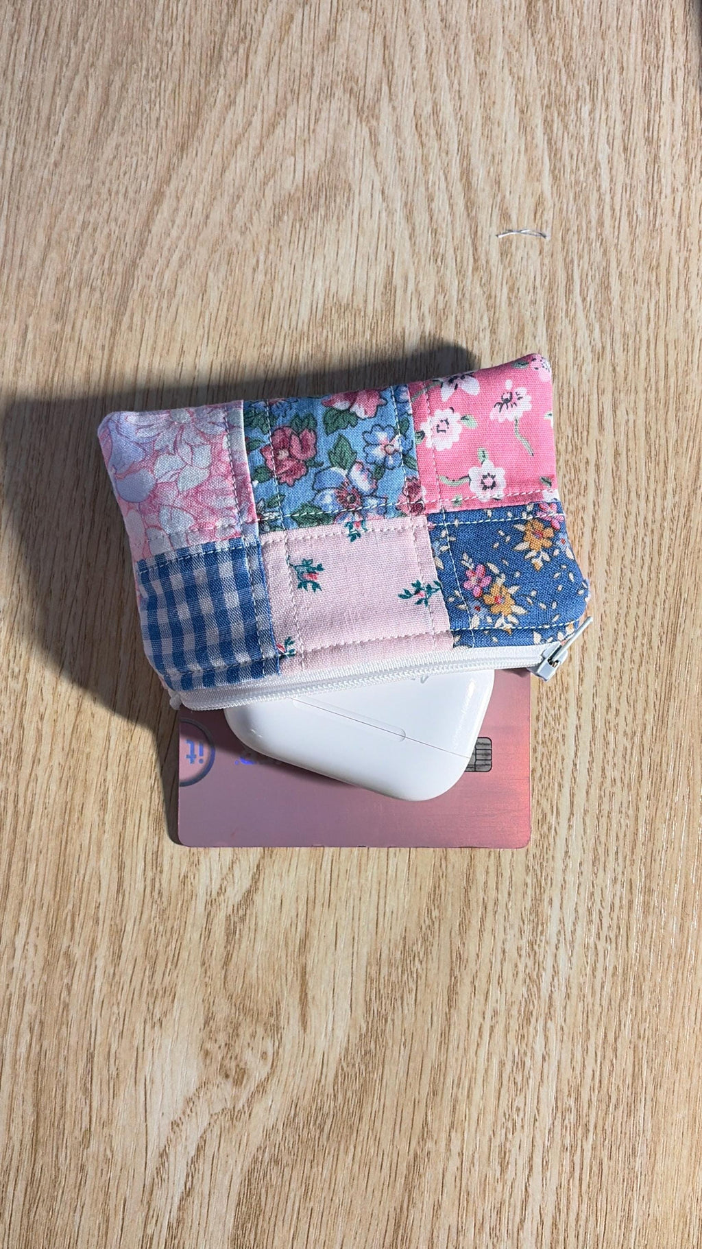 Handmade Quilted Coin Purse – Patchwork Small Wallet