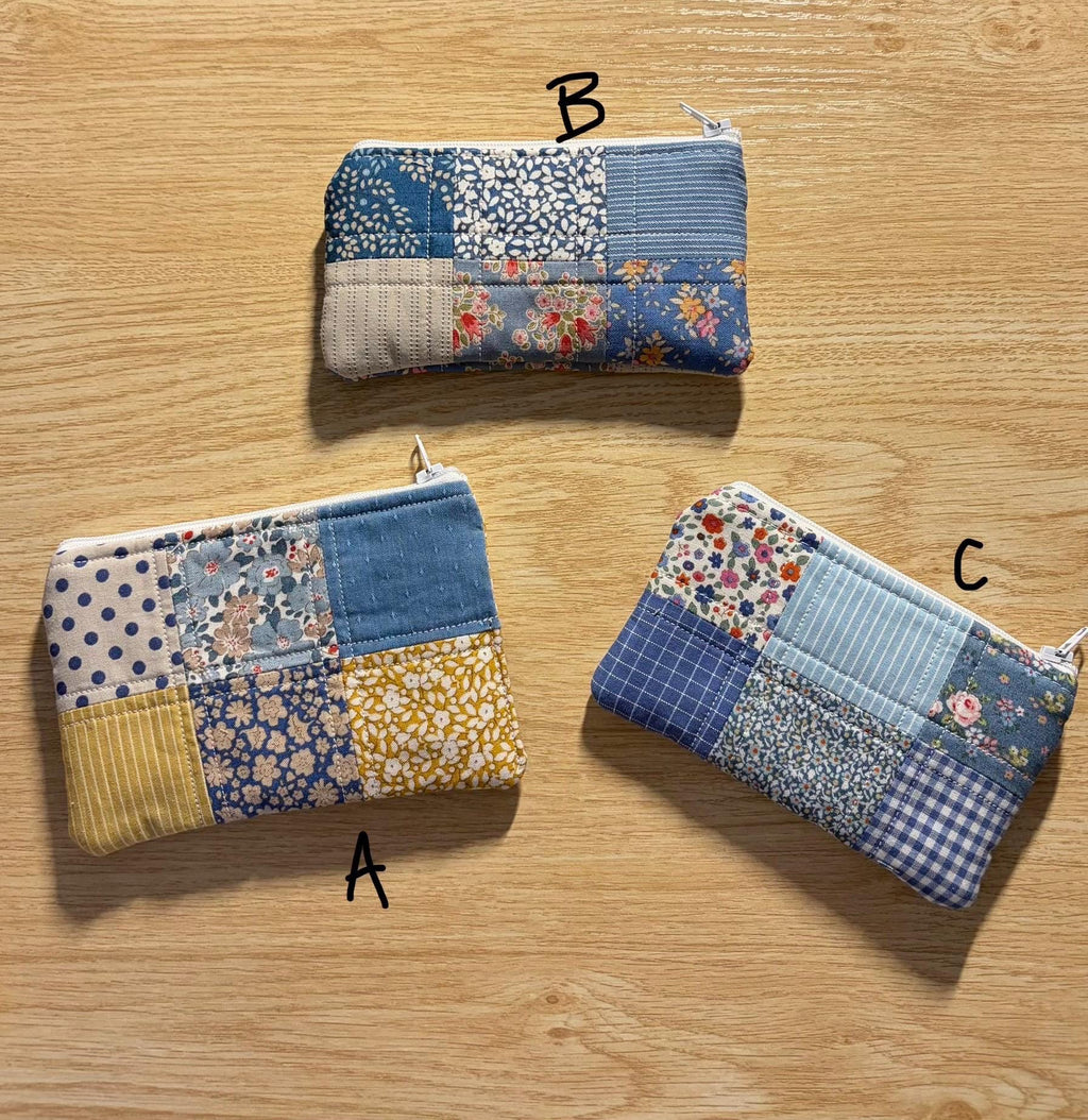 Handmade Quilted Coin Purse – Patchwork Small Wallet