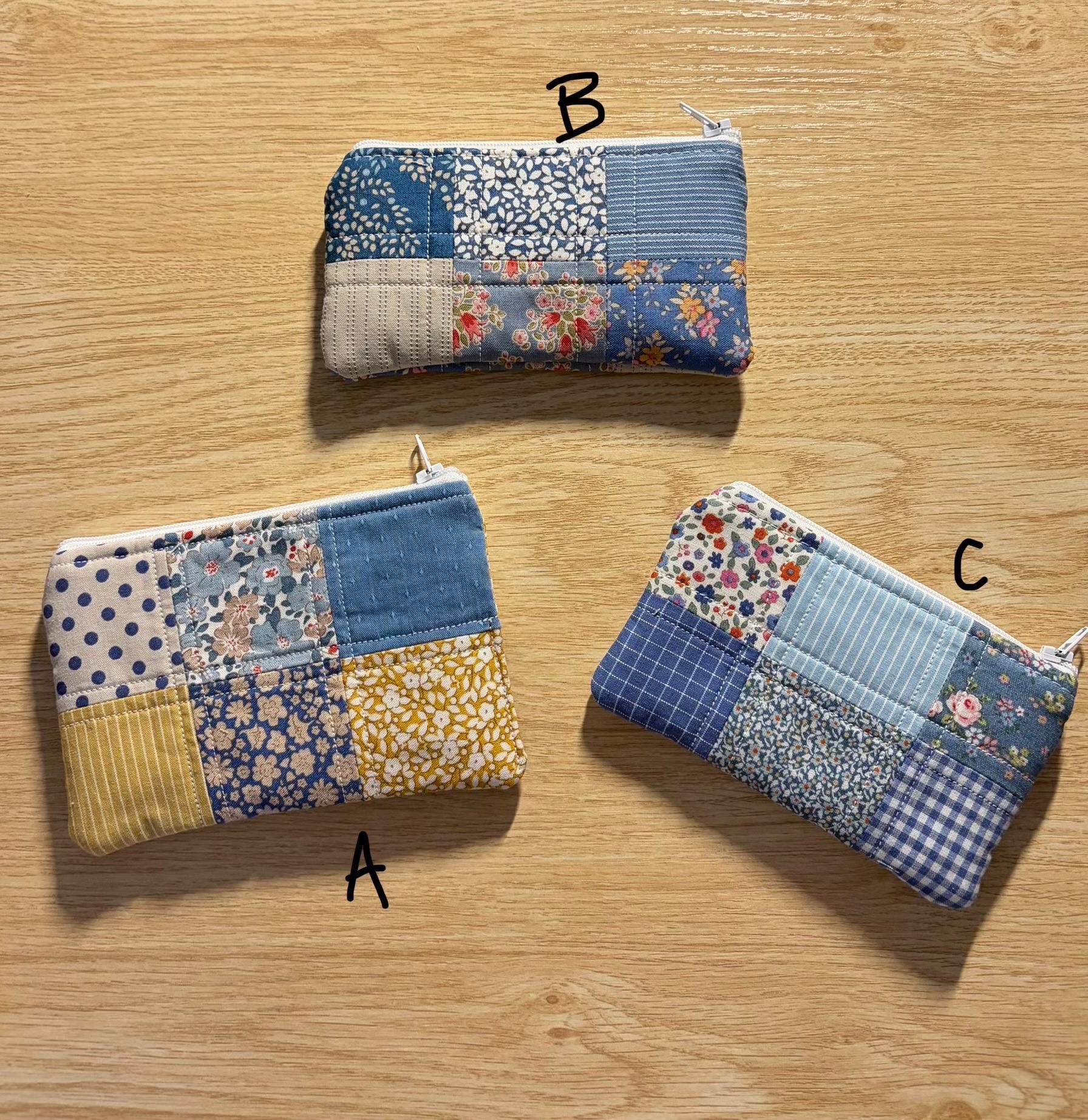 Handmade Quilted Coin Purse – Patchwork Small Wallet
