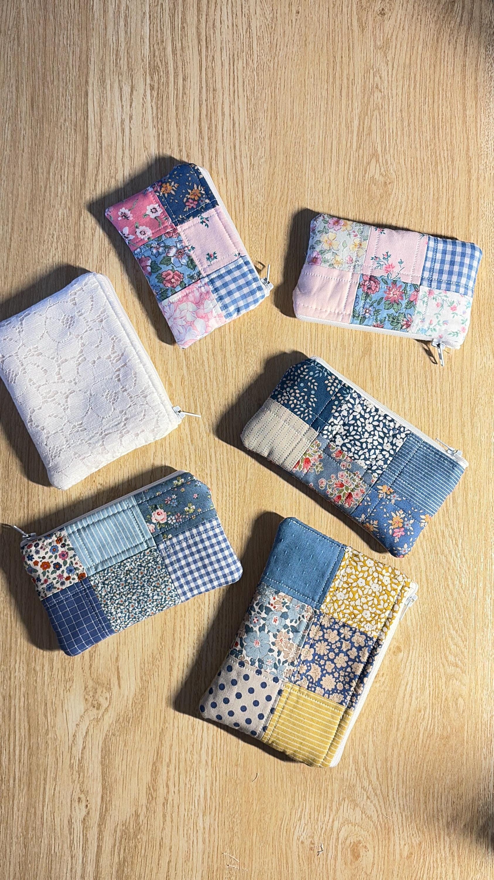 Handmade Quilted Coin Purse – Patchwork Small Wallet