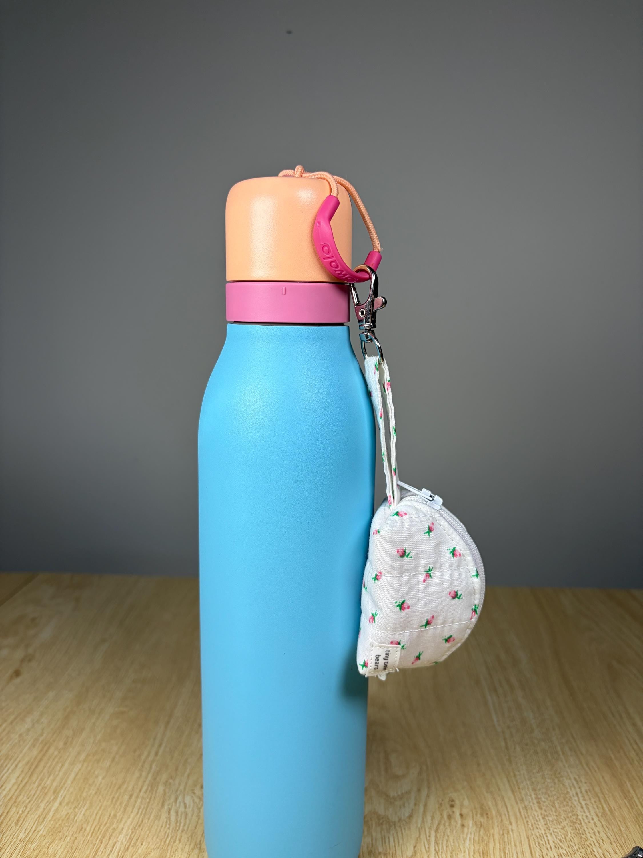 Quilted Keychain Clam Pouch